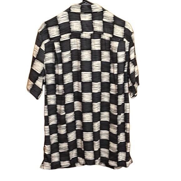 VANS MENS SHIRT‎ SIZE S MOORE WOVEN ASPHALT/ANTIQUE WHITE classic fit grunge NEW - Picture 11 of 14